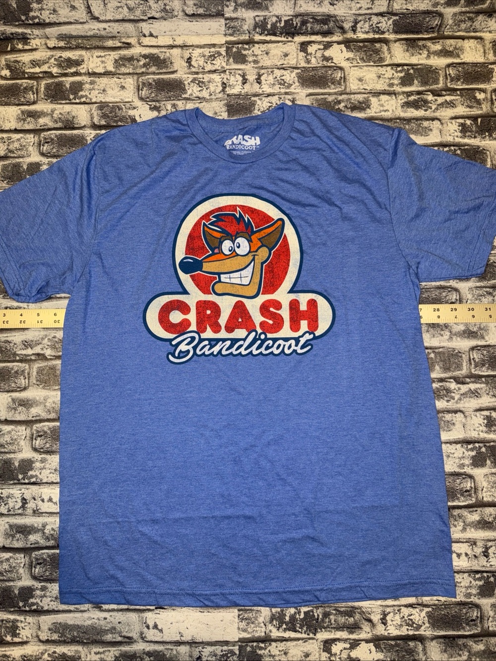 Crash Bandicoot Blue Graphic T-Shirt Men’s Large NWOT Gamer Tee